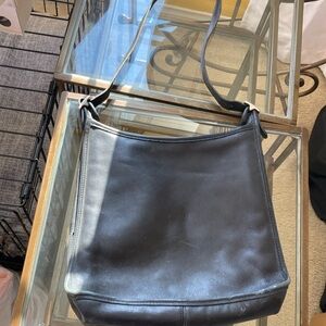 Black Leather Shoulder Bag